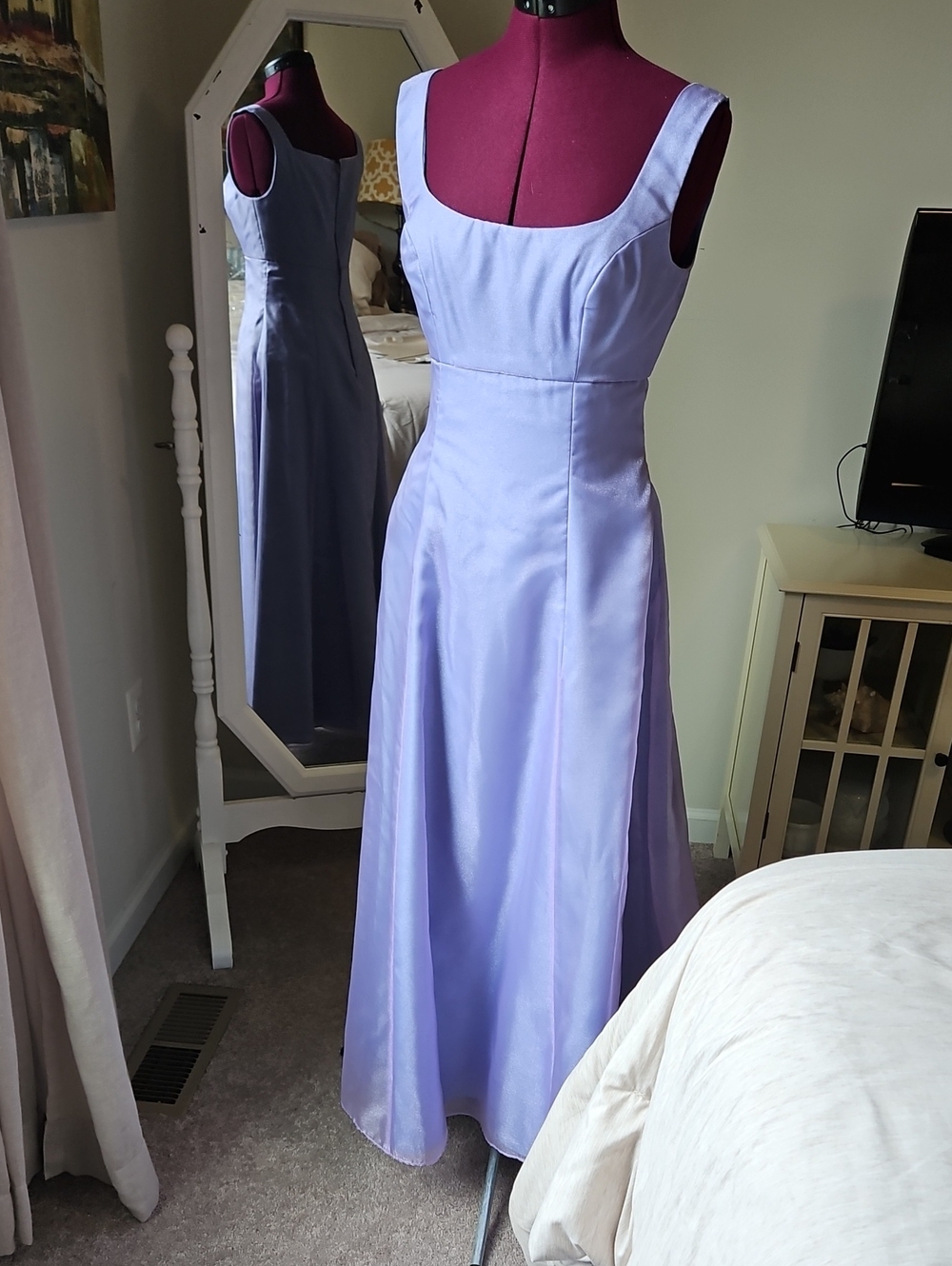 Lavender Sleeveless A-Line Maxi Dress